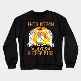 This Witch Loves Guinea Pigs Halloween (117) Crewneck Sweatshirt